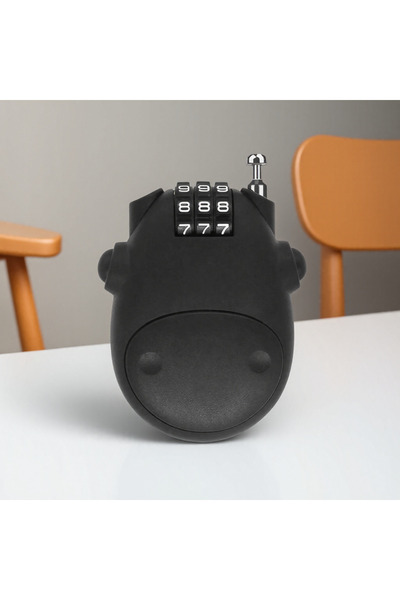Choice black Retractable Anti-theft Steel Cable Lock for Bike Motorcycle Helmet Combination Security Lock