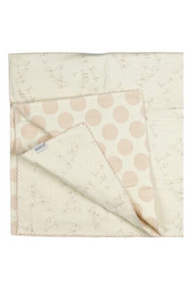 Bebitof Cream Blanket with Bunnies and Dots 87×90 cm