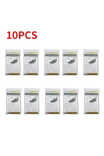 Choice4 10 قطع - ذهبي - فضي، 5-30 قطعة، بطانية طوارئ خارجية ذهبية - فضية، مقا...