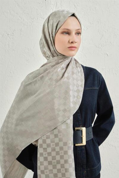 Armine Elegance Silk Cotton Checkerboard Shawl 22