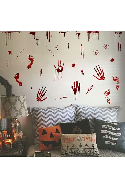 BuerHomie Set of 4 Halloween sticker sheets BuerHomie, PVC, red/black
