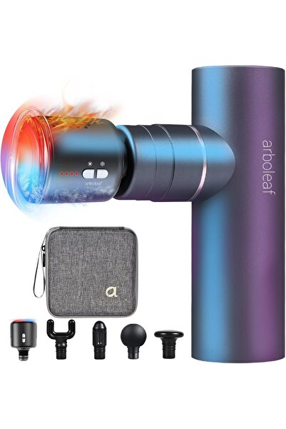 arboleaf مسدس تدليك صغير مع حرارة وبرودة، جهاز تدليك الأنسجة العميقة والعضلات بالقرع