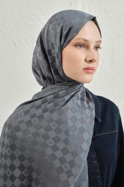Armine Elegance Silk Cotton Checkerboard Shawl 19
