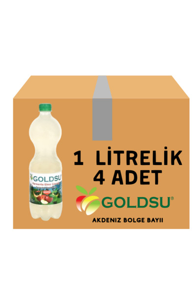 1 Litre 4 Adet Fermente Elma İçeceği – Katkısız, Asitsiz ve Doğal