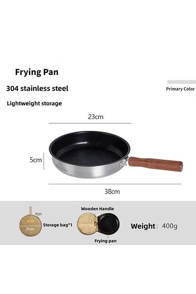 Choice Frying Pan MOUNTAINHIKER Outdoor Camping Non-stick Frying Pan Breakfast Egg Pancake Pot Stainless St