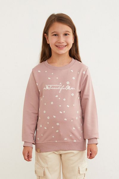 Fulla Moda Beautiful Text Printed Girl's Sweatshirt