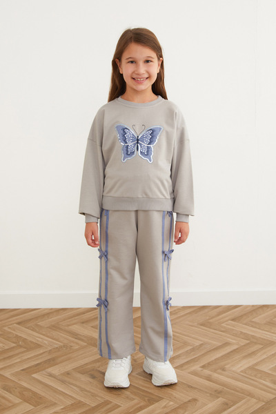 Fulla Moda Butterfly Embroidered Ribbon Girl's Suit