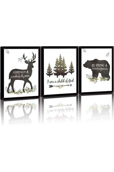 Emoda home Trove ديكور جداري مؤطر بعبارات تحفيزية مستوحاة من الغابة