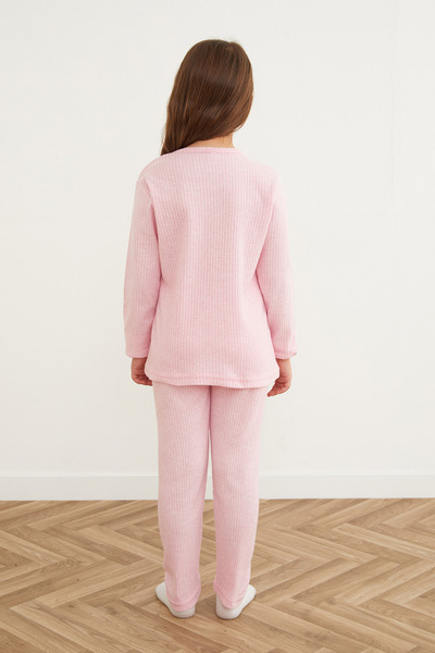 Fulla Moda Positive Energv Baskılı Kız Çocuk Pijama Takımı
