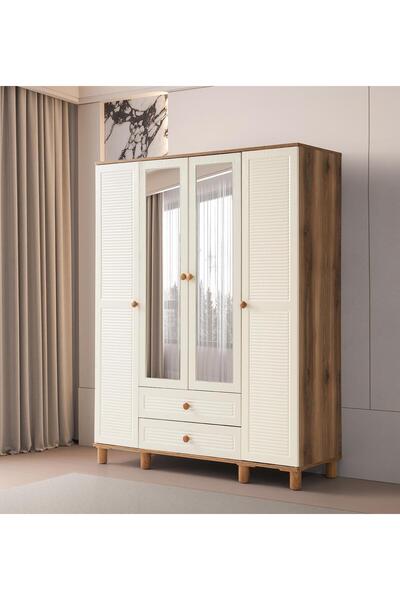 SUDEM MOBİLYA 4 KAPAKLI %100 MDF DOLAP