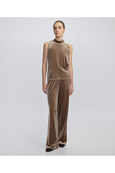 MISS IPEKYOL Elastik bel kadife pantolon