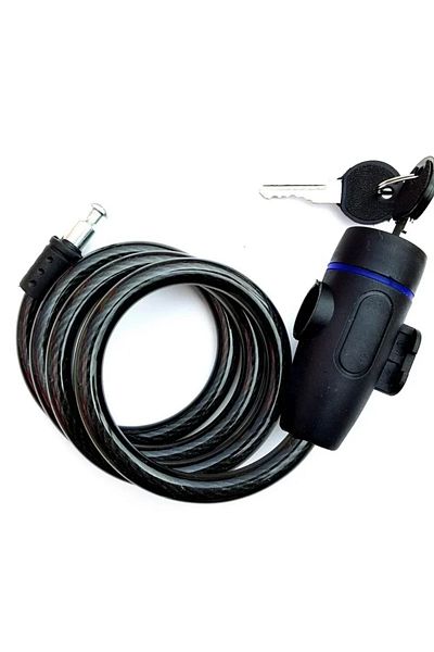 Choice A Mountainous Bicycle Anti-theft Steel Cable Ring Shaped Steel Wire Lock Thickened Key Lock Shear R.