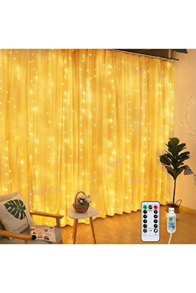 Hoteril Cortină luminoasă cu 300 LED-uri, alb cald, 3 x 3 m