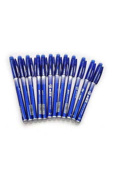 Vision XXI Set 12 Pixuri Roller cu Doua radiere Frixion, Rescriere, 0,5mm, albastru, model2023, VisionXXI