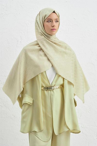 Armine Elegance Silk Cotton Monogram Shawl 62