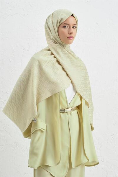 Armine Elegance Silk Cotton Monogram Shawl 62