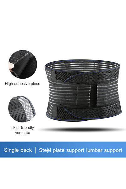 Choice XXL AB163-black Waist Belt, Fitness And Sports Fixed Belt, Steel Plate Support, Waist Circumference,