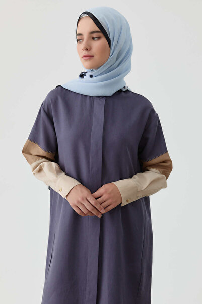 Tuğba İki Kombinli Nakışlı Tunik - İndigo