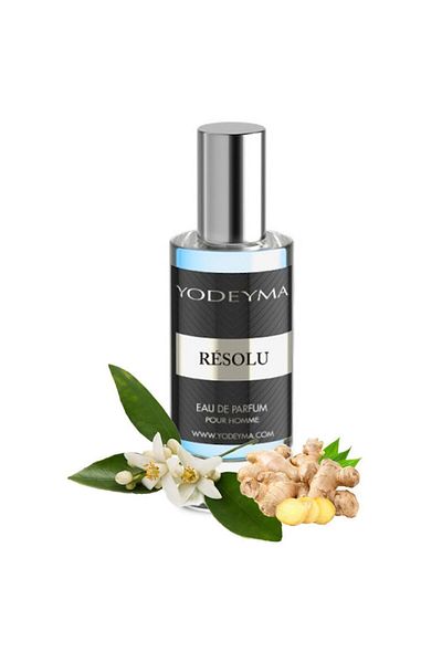 Yodeyma Résolu Eau de Parfum for Men, Notes of Orange Blossom, Ginger and Sage, 15ml