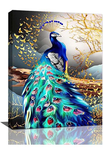 Emoda home Trove لوحة فنية جدارية على شكل طاووس، صور شجرة ذهبية على شكل طاووس...