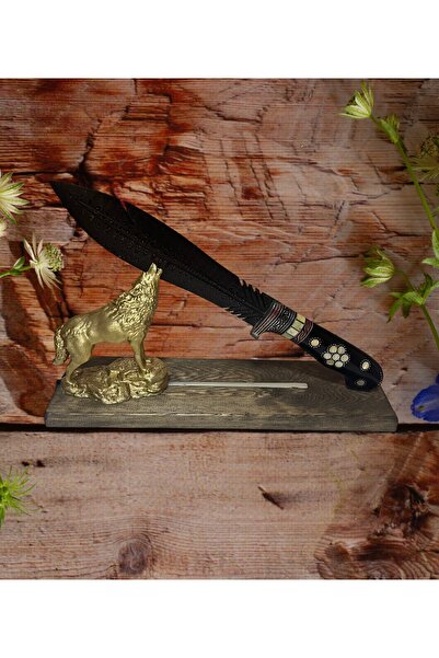 ALYA PARTİ Koleksiyonluk Özel Damascus Sedefli Stantlı Bıçak