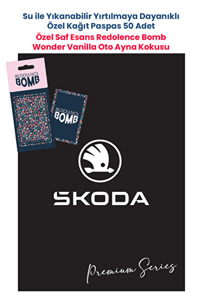 BALKAN AMBALAJ Suya Dayanıklı Skoda Oto Paspas Kağıdı Siyah 50 Adet - 35x50cm...