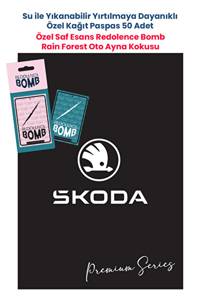BALKAN AMBALAJ Suya Dayanıklı Skoda Oto Paspas Kağıdı Siyah 50 Adet - 35x50cm...