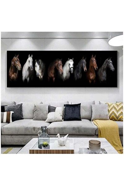 Emoda home Trove لوحات فنية من قماش إيمودا لحيوانات ثمانية خيول، ملصقات ومطبو...