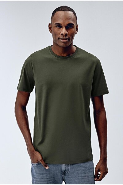 Brix Bărbați Gri basic tricou Culoare Verde