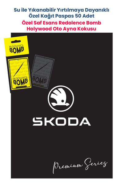 BALKAN AMBALAJ Suya Dayanıklı Skoda Oto Paspas Kağıdı Siyah 50 Adet - 35x50cm...