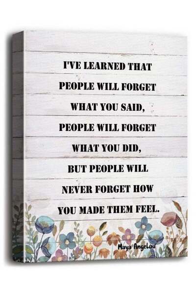 Emoda home Trove لوحة فنية جدارية من القماش تحمل اقتباسات مايا أنجيلو، مطبوعا...