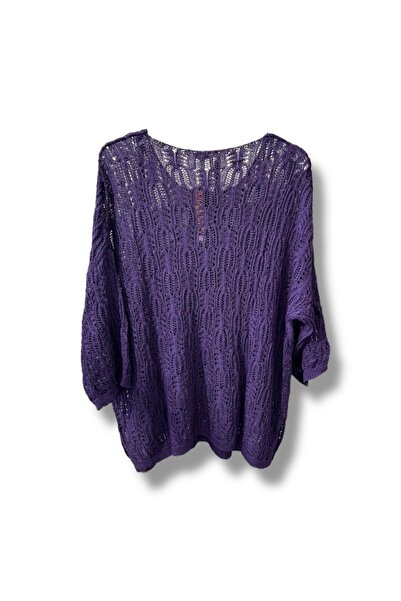 SUMEF Γυναικεία πλεκτά Mercerized διάτρητη μπλούζα με τσέπη Casual Μοντέλο 38-52 Ταιριάζει σε μέγεθος