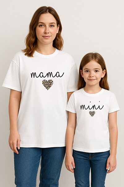 SVART WEAR MAMA MINI Set de tricouri combinat leopard pentru mama și fiica tr...