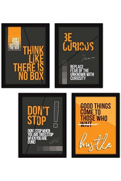 Emoda home Trove ملصقات جدارية تحفيزية مصنوعة من مواد صناعية بإطار A4 مع زجاج...