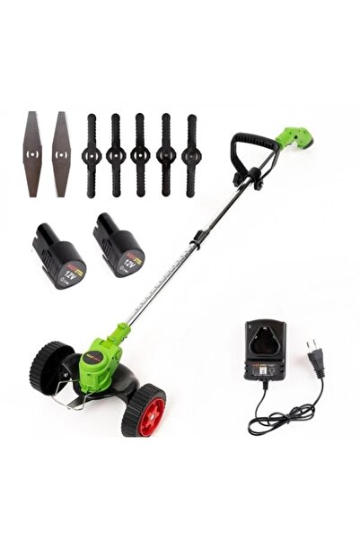 FOXMAG24 Ροδάκινο Θαμνοκοπτικό, ΚΡΕΜΑΣΤΟ 2 σε 1, με 2 μπαταρίες 12V, 7 λεπίδες που περιλαμβάνονται