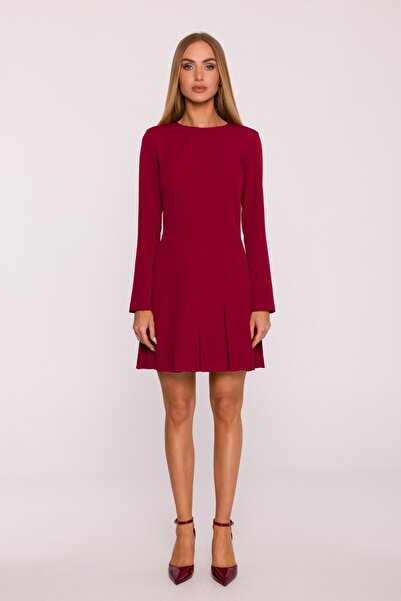 Made of Emotion Elegant mini dress with deep pleats