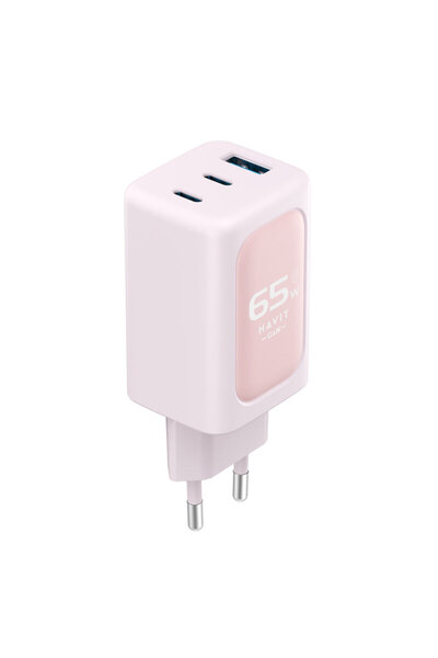 Havit USB Wall Charger 2xType-C 65W UC260 EU, Pink