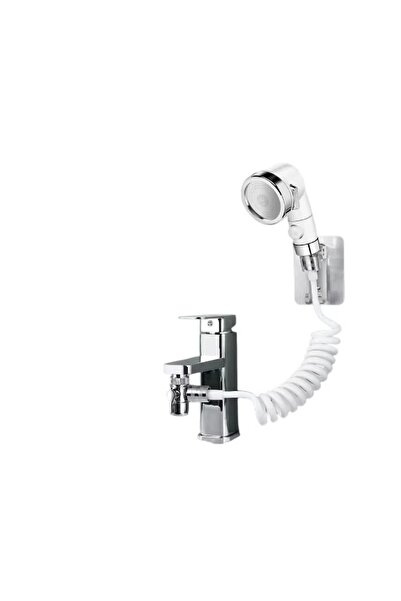 FOXMAG24 Shower Set with Hand Shower, Flexible Hose & Wall Bracket, for Sink/Bathtub/Bidet, Silver