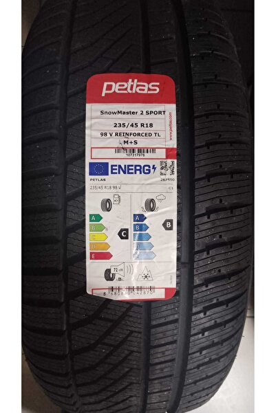 Petlas 235/45 R18 TL 98V REINF. SNOWMASTER 2 SPORT KIŞ LASTİĞİ 2025 ÜRETİM