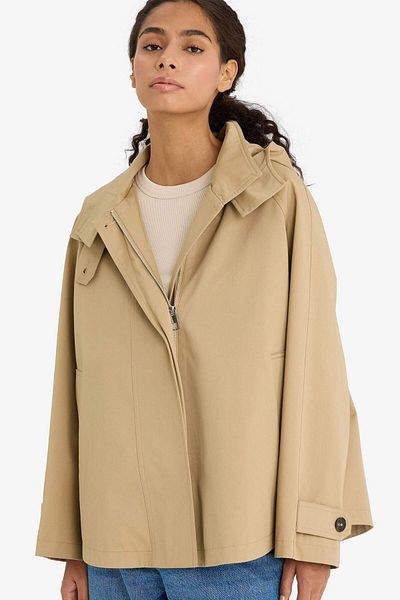 DeFacto Regular Fit Hooded Cotton Trench Coat E8584Ax25Au