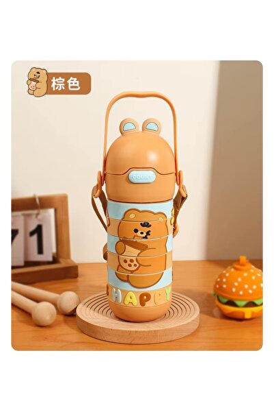 Mobcos Creative Puzzle Cup Children's Portable Stainless Steel Thermos Rotating Straw Revolving game