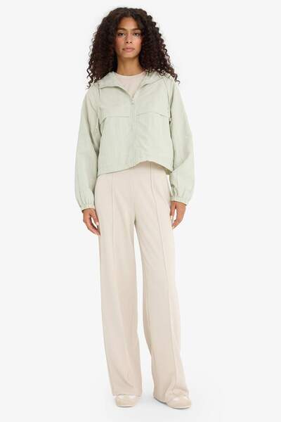 DeFacto Regular Fit Hooded Zippered Crop Raincoat E8546Ax25Au
