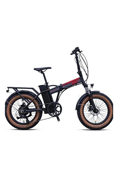 Loop Dıscovery - 20 - Katlanır ( Fat Bike) - 7 Vites - H.disc - Elektrikli - Mat Siyah-Kırmızı/füme