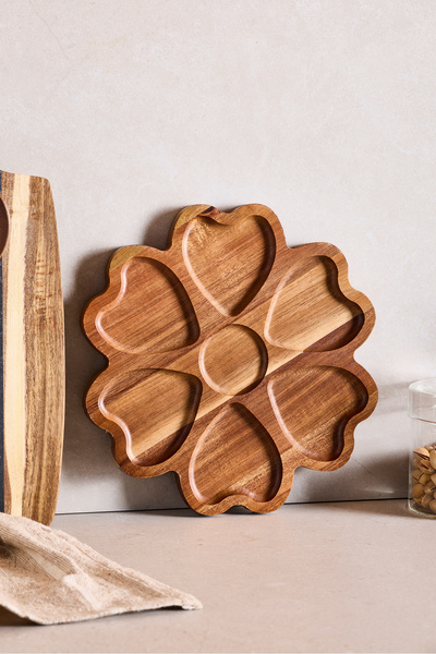Perotti Acacia Heart Compartment Snack Plate 25 cm