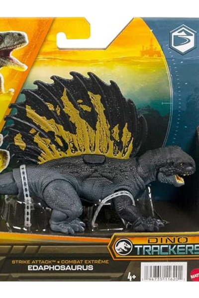 mattel Jurassic World Strike Attack Dinosaur Figure Edaphosaurus with Movable Joints & Single Strike Featur