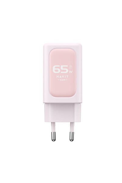 Havit USB Wall Charger 2xType-C 65W UC260 EU, Pink