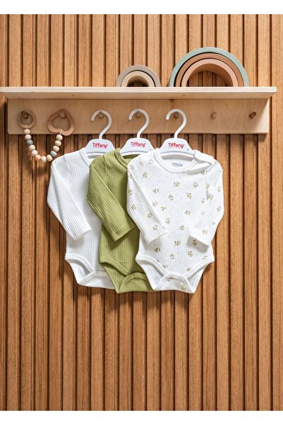 Tiffany مجموعة من 3 قطع بأكمام طويلة من Badi ذات طابع نباتي أخضر