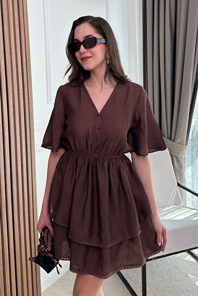 Butik Modana Etek Katlı Elbise