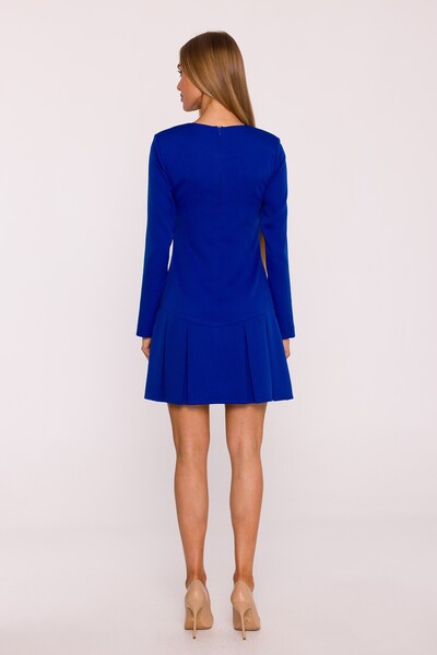 Made of Emotion Elegant mini dress with deep pleats