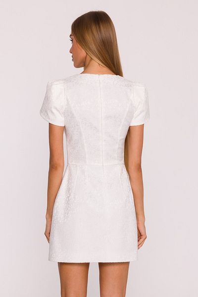 Made of Emotion Short-sleeved jacquard mini dress